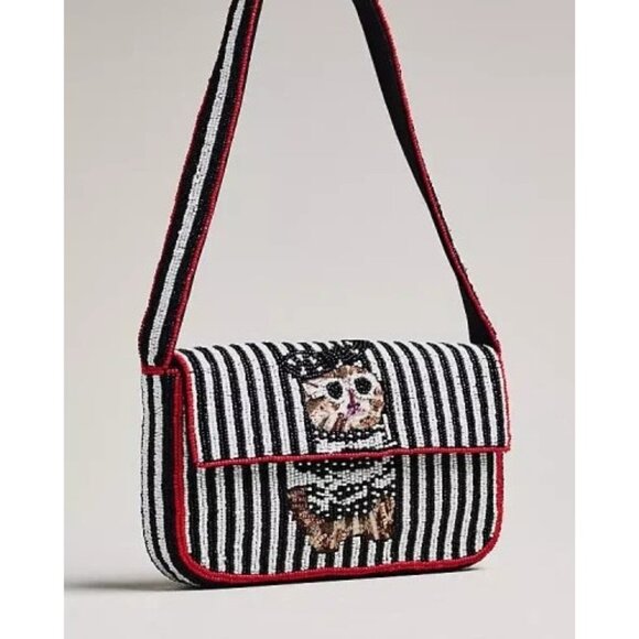 The Fiona Beaded Bag: Animal Edition Sassy Cat - Picture 1 of 3